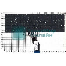 Клавиатура для ноутбука HP Pavilion Power 15-cb000 черная с зеленой подсветкой