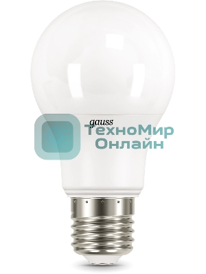 Лампа светодиодная Gauss A60 10Вт цок.: E27 груша 220B св. свеч. белый теп. (упак.: 10 шт)