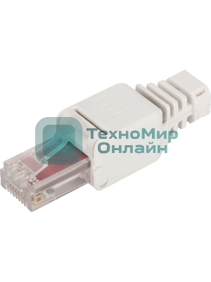 Коннектор LANMASTER LAN-TMP-U6-WH полев.RJ45 Cat.6 UTP бел.
