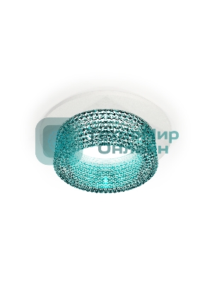 Комплект встраиваемого светильника Ambrella light XC6512043 SWH/BL белый песок/голубой MR16 GU5.3 (C6512, N6153)