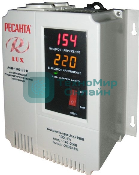 Стабилизатор напряжения Ресанта АСН-1000Н/1-Ц электронный однофазный серый