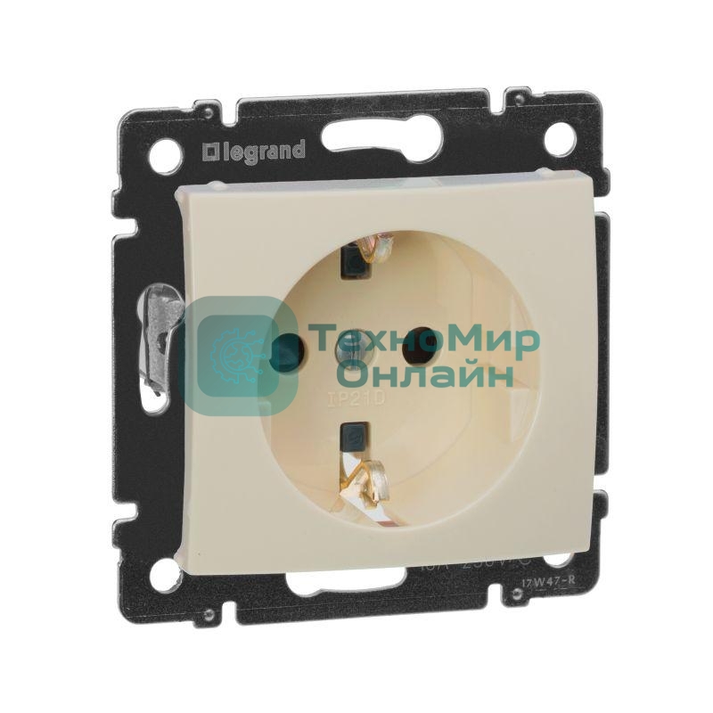 Розетка Legrand 774321 2К+3 со шторками, слон. кость Valena
