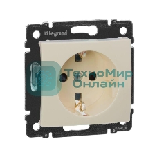 Розетка Legrand 774321 2К+3 со шторками, слон. кость Valena