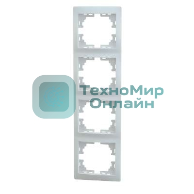 Рамка 4-м Мира верт. белый Lezard 701-0200-154