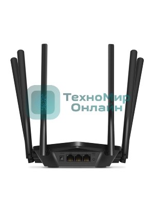 Роутер Mercusys AC1900 Wireless AC Gigabit Router, 600 Mbps at 2.4 GHz + 1300 Mbps at 5 GHz, 6×5dBi Fixed External Antennas with Beamforming, 2× G LAN Ports, 1× G WAN Port, Access Point Mode, 3X3 MU-MIMO, Parental Controls, Guest Network, Smart Connect
