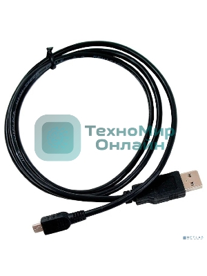 Кабель USB 2.0 A-->mini-B 5P (1м) черный TELECOM/VCOM TC6911BK-1.0M