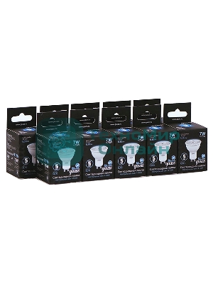 Лампа светодиодная Gauss MR16 7Вт цок.: GU10 спот 220B 4100K св. свеч. белый нейт. MR16 (упак.: 10 шт)