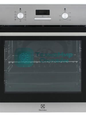 Встраиваемый духовой шкаф Electrolux EOF5H50BX, Электрический духовой шкаф с конвекцией, приготовление на пару, объем 65 л, 8 режимов, очистка каталитическая, 2 стекла в дверце, направляющие проволочные, нержавеющая сталь