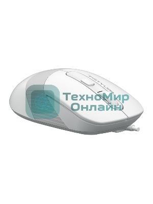 Мышь проводная A4Tech Fstyler FM10 белый/серый, 1600 dpi, USB, кнопки - 4