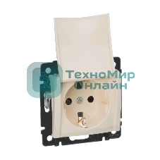 Механизм розетки 1-м СП Valena с защ. крышкой защ. шторки с заземл. сл. кость Legrand 774322