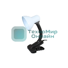 Светильник Ultraflash UF-320 C01 (12361) настольный на прищепке E27 белый 60Вт