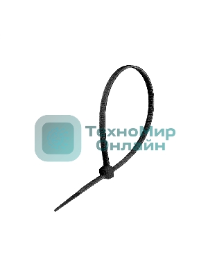 Стяжка (хомут) нейлоновая ExeGate EX293126RUS CV66-80x2.5B (нейлон 6.6, 80x2.5 мм, неоткрывающаяся, halogen free, -40°C - +85°C, черная, 100 шт)