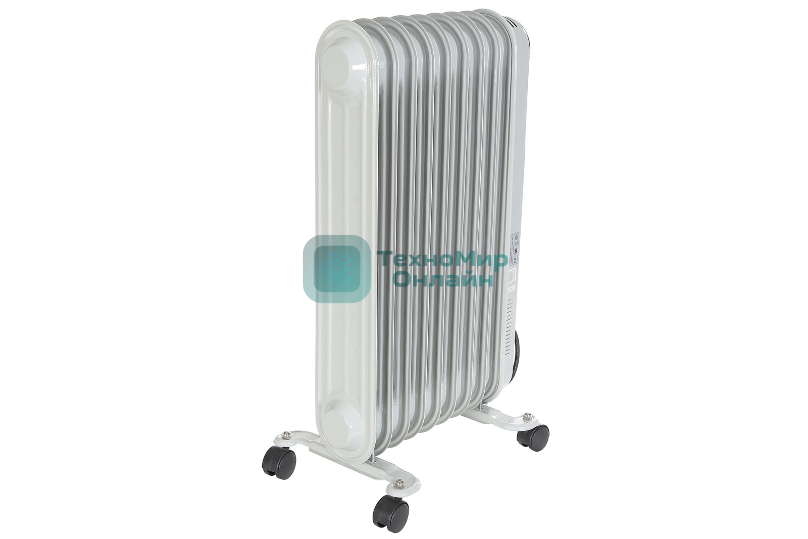 Масляный радиатор Ресанта ОМПТ- 9Н 67/3/4 2,0кВт, 450 140 650, 9 секций, 9,7 кг