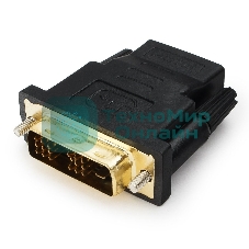 Переходник Cablexpert HDMI-DVI 19F/19M золотые разъемы, пакет, черный
