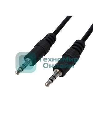 Шнур Rexant Стерео 3,5 мм штекер - Стерео 3,5 мм штекер, длина 1,5 метра