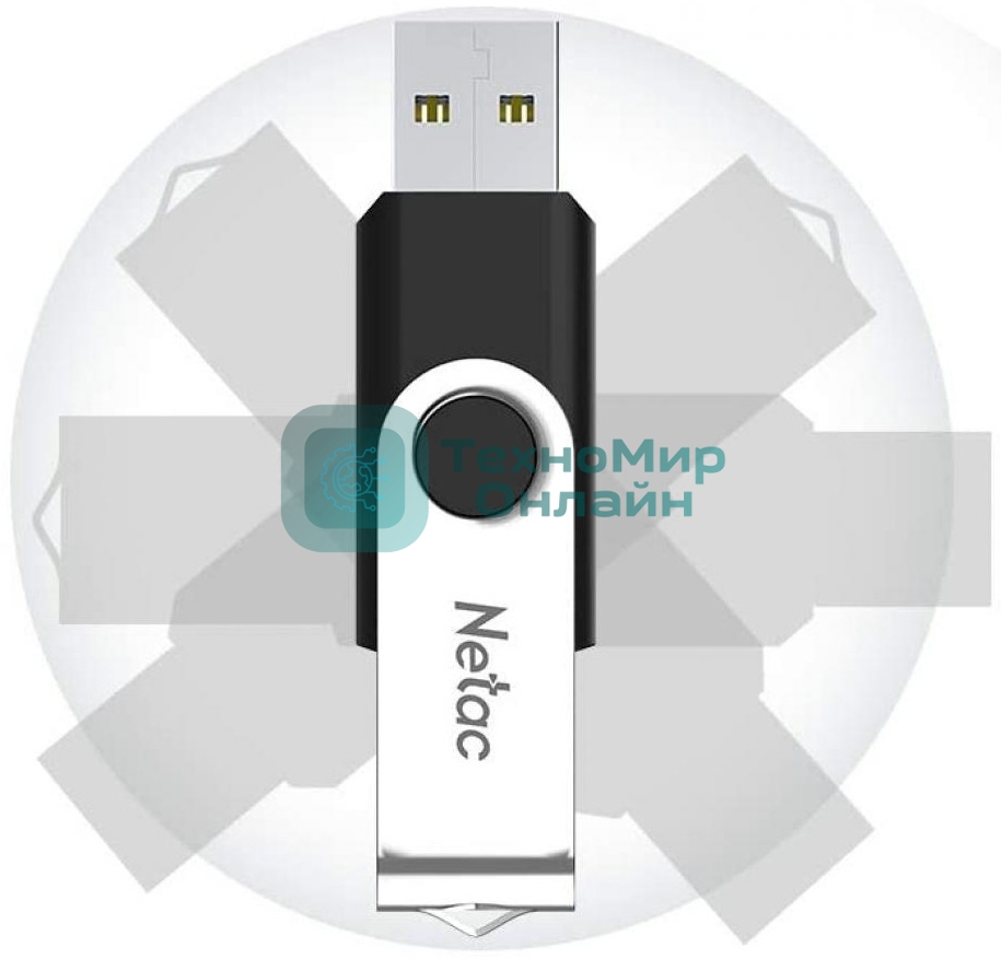 Флешка USB Netac U505 (NT03U505N-016G-30BK), 16Gb, USB 3.0, R/W 110/45, черный/серебристый