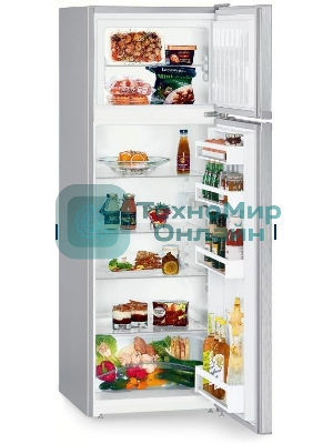 Холодильник Liebherr CTel 2931-26 001 серебристый двухкамерный 218/52л морозилка сверху