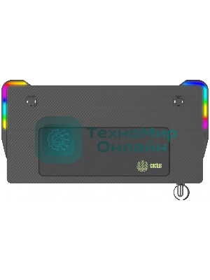 Стол игровой Cactus CS-GTZ-BK-RGb столешница ДСП, черный каркас черный