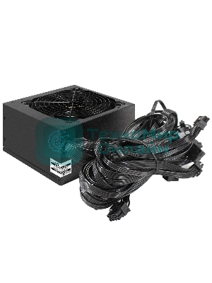Блок питания 750W ExeGate 80 PLUS Bronze 750PPH-S (ATX, APFC, SC, КПД 85% (80 PLUS Bronze), 12cm fan, 24pin, 2x(4+4)pin, 4xPCI-E, 8xSATA, 4xIDE, кабель 220V 1,8м с защитой от выдергивания, black, Color Box)