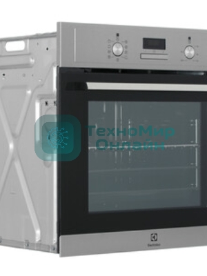 Встраиваемый духовой шкаф Electrolux EOF5H50BX, Электрический духовой шкаф с конвекцией, приготовление на пару, объем 65 л, 8 режимов, очистка каталитическая, 2 стекла в дверце, направляющие проволочные, нержавеющая сталь