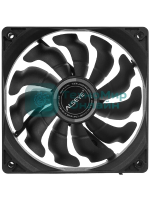 Вентилятор для корпуса Alseye S120-F черный, 120 мм, 1700 об/мин, 33.8 дБ, 4 pin