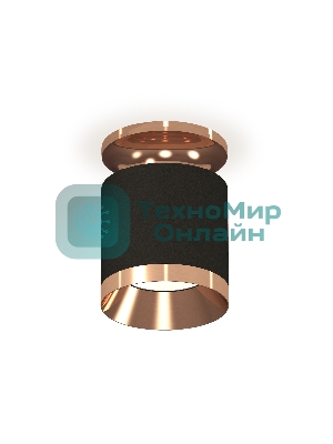 Светильник Ambrella Light XS7402121 SBK/PPG черный песок/золото розовое полированное MR16 GU5.3 (N7930, C7402, N7035)