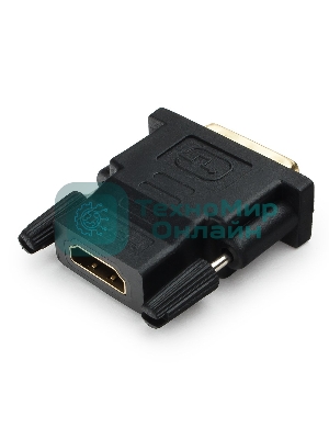 Переходник Cablexpert HDMI-DVI 19F/19M золотые разъемы, пакет, черный