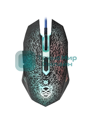 Мышь проводная Defender Shock GM-110L черный, 3200 dpi, USB, кнопки - 6