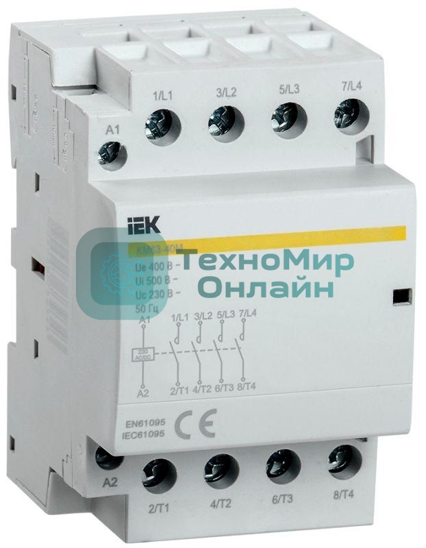 Контактор модульный КМ63-40М AC/DC IEK MKK21-63-40 IEK