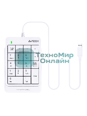 Числовой блок проводной A4Tech Fstyler FK13P, USB, белый
