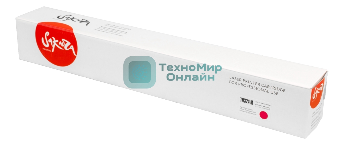 Тонер-туба Sakura KMTN-324M (A8DA350) для Konica Minolta, пурпурный, 26000 к.