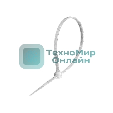 Стяжка (хомут) нейлоновая ExeGate EX293125RUS CV66-80x2.5W (нейлон 6.6, 80x2.5 мм, неоткрывающаяся, halogen free, -40°C - +85°C, белая, 100 шт)