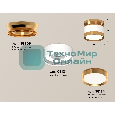 Светильник Ambrella Light XS8101060 SWH/PYG белый песок/золото желтое полированное GX53 (N8909, C8101, N8124)