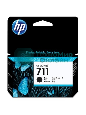 Картридж струйный HP №711 CZ129A черный для HP DJ T120/T520 (38мл)