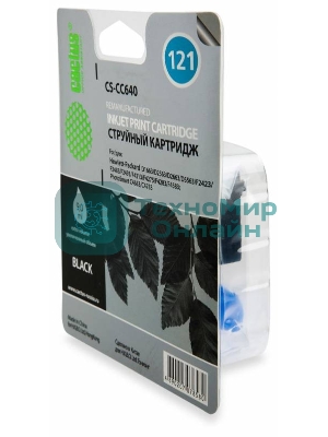 Картридж струйный Cactus CS-CC640 №121 черный (6 мл.) для HP DJ D1663/D2563/D2663/D5563/F2423/F2483/F2493/F4213/F4275/F4283/F4583/PS C4683/C4783