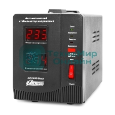 Стабилизатор напряжения Powerman AVS 500D черный (500ВА, 5А, КПД 98%, циф. индикация вх./вых. напряж.)