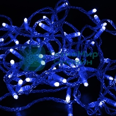 Гирлянда Neon-night Нить 10м, эффект мерцания (каждый 5-ый), прозрачный ПВХ, 230В, Синий