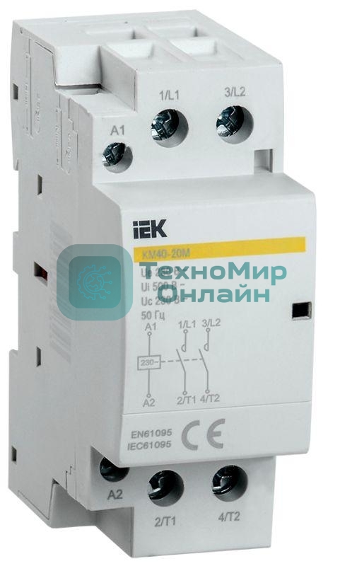 Контактор модульный КМ40-20М AC IEK MKK11-40-20
