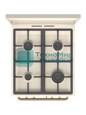 Плита комбинированная Gorenje GKS5B70CLI бежевый, конфорок 4 газовых, духовка 70 л, 50 см x 85 см x 59.4 см