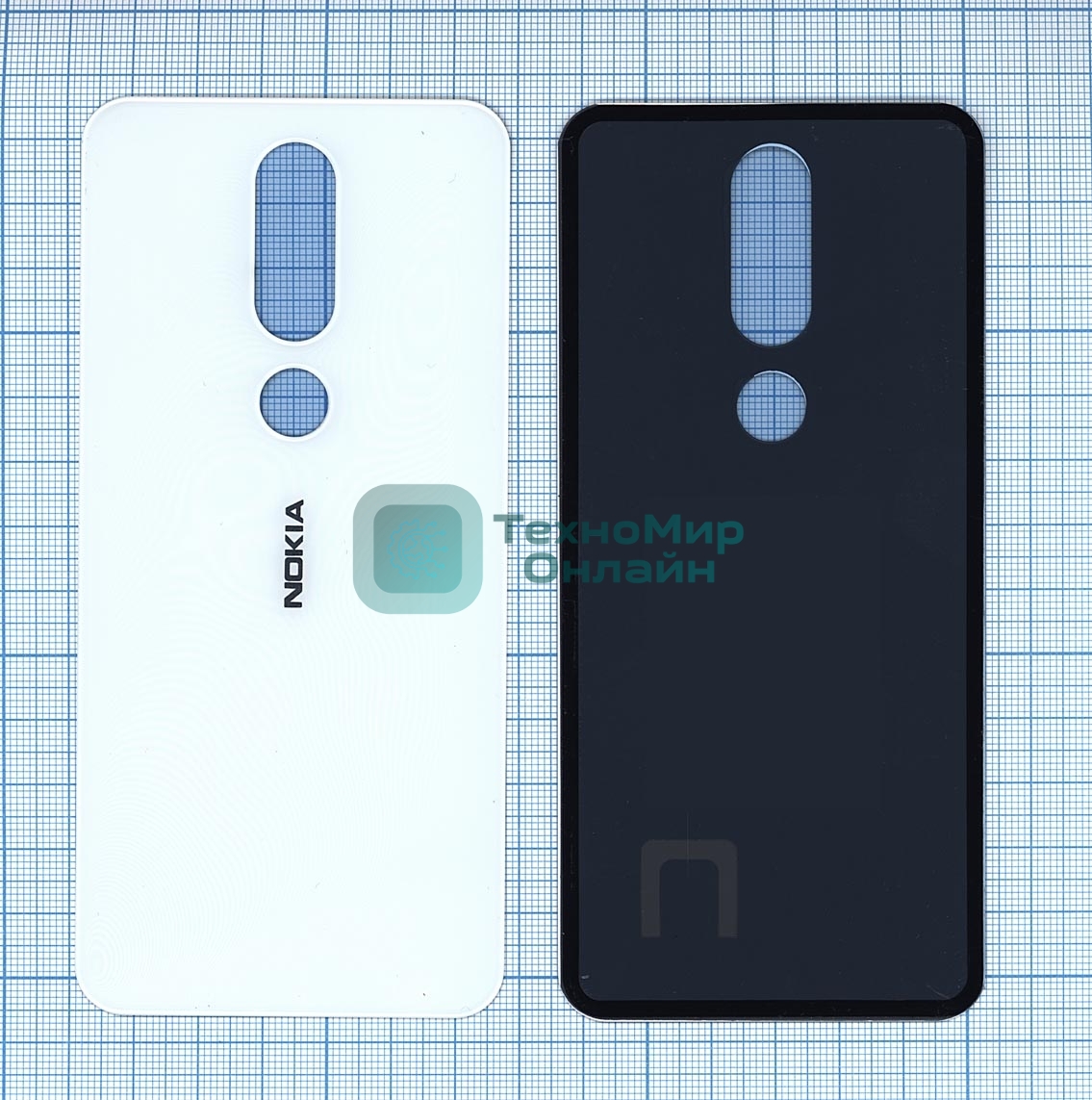 Задняя крышка для Nokia 6.1 Plus белый