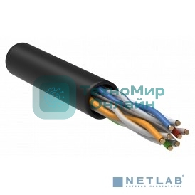 Витая пара ITK LC3-C604-129 U/UTP кат.6 4x2x23AWG LSZH черный (305м)