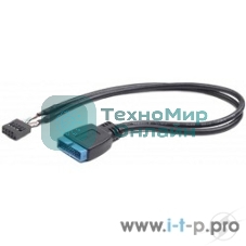 Кабель Cablexpert Внутренний USB2 - USB3 кабель, 9pin/19pin, 0.3m (CC-U3U2-01)