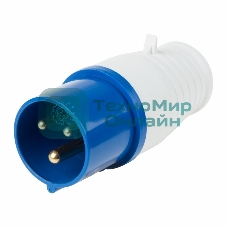 Вилка Rexant 013 переносная 2Р+РЕ 16А 220В IP44