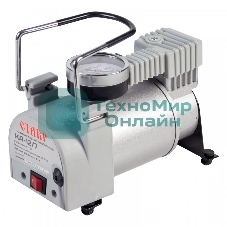 Компрессор автомобильный СТАВР КА-12/7(12В, рабочее давление 7Атм, максимальное давление 10Атм, максимальный ток потребления 14А, производительность 35 л/мин, диаметр цилиндра 30мм, длина шланга компрессора 1м, длина шнура питания 2м, вес 1,85кг.)