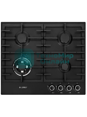Газовая варочная панель Gefest ПВГ 1214-01 К2 черный матовый