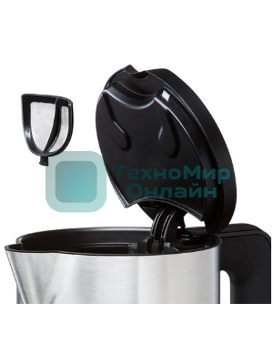 Чайник электрический Bosch TWK8613 1.5 л, 2400 Вт, черный/серебристый (корпус: нержавеющая сталь)