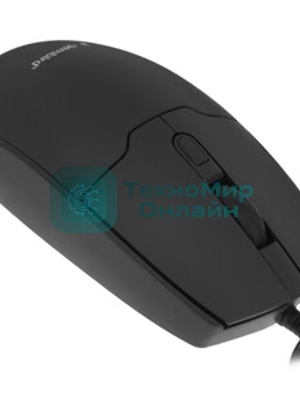 Мышь проводная Gembird MOP-430 черный, 1600 dpi, USB, кнопки - 4