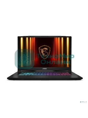Ноутбук MSI Katana 17 B2RVEK-1617XRU/17.3/IPS/Intel Core 7 240H/16Gb/1Tb SSD/nVidia GeForce RTX 4050 6Gb/NoOS/черный/2.6kg