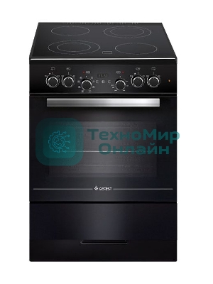 Плита электрическая Gefest ЭП Н Д 6560-03 0057 черный, конфорок 4 электрических, духовка 55 л, 60 см x 85 см x 60 см