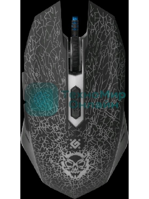 Мышь проводная Defender Shock GM-110L черный, 3200 dpi, USB, кнопки - 6